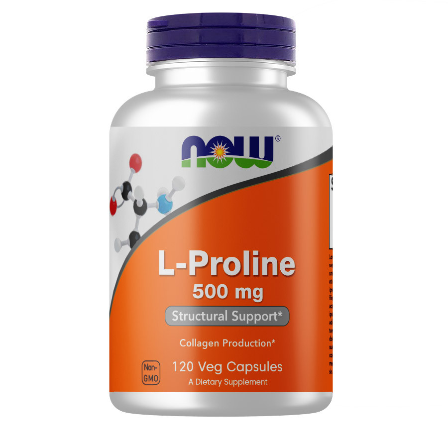 

Аминокислота NOW L-Proline 500 mg, 120 вегакапсул