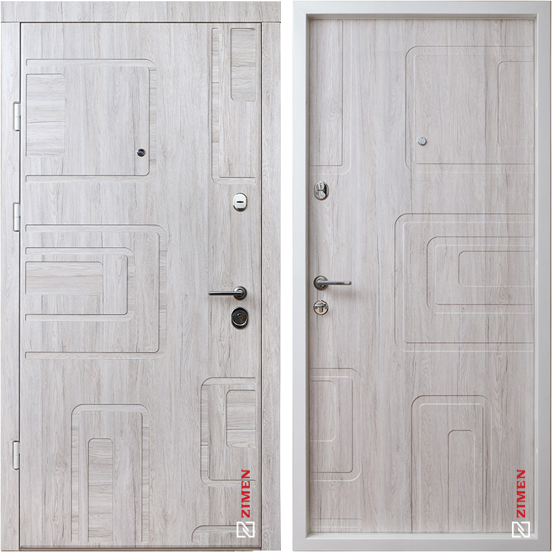 

Дверь входная металлическая ZIMEN Dorian New, Optima Plus, Securemme, Дуб глазго, 850х2050, левая, Коричневый