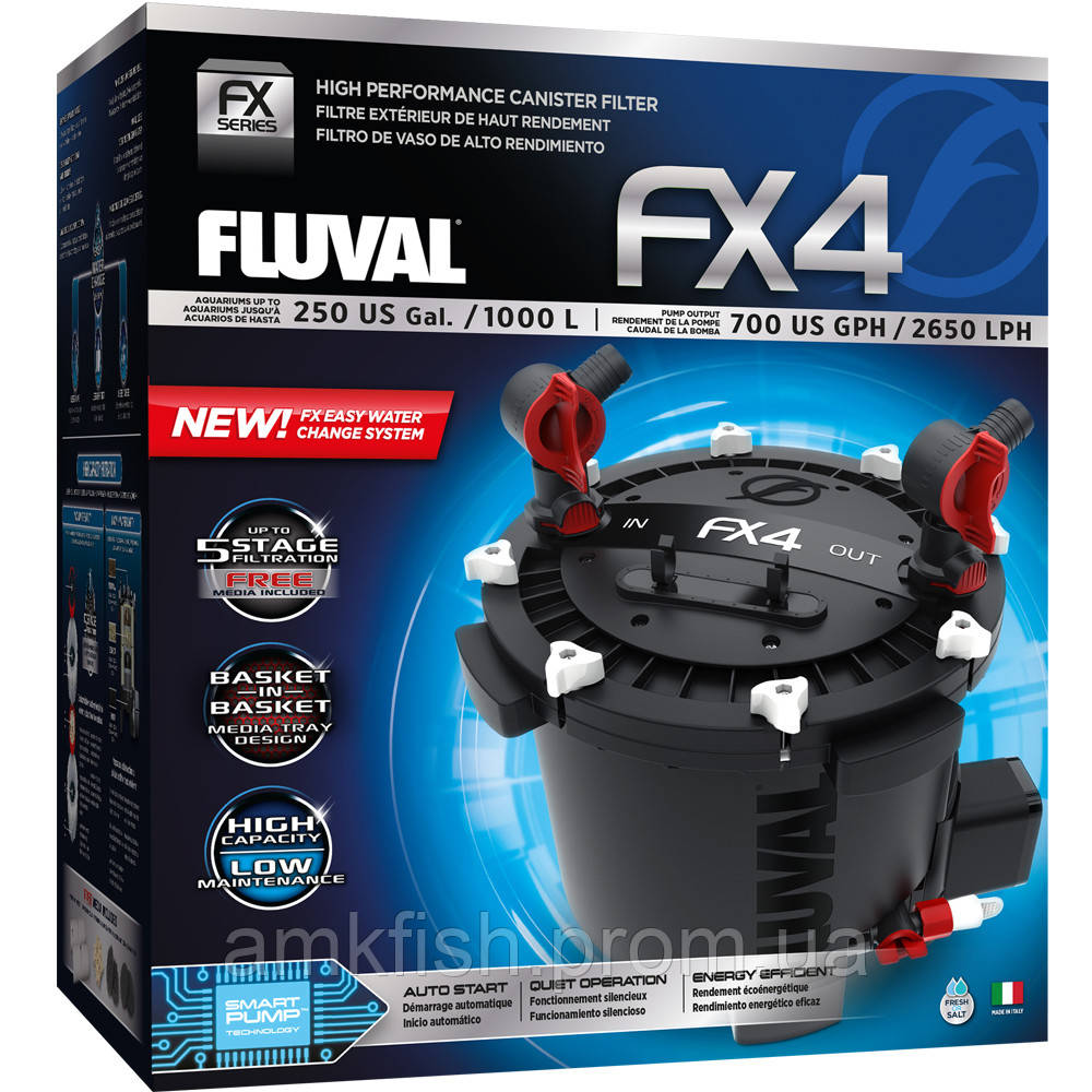 

Fluval FX4 внешний фильтр для аквариумов до 1000л