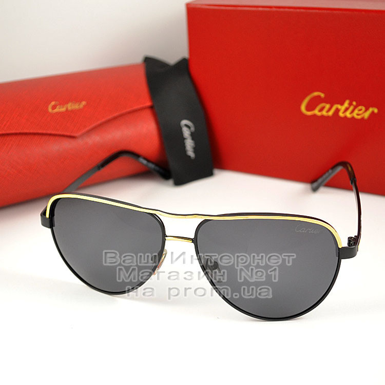 

Мужские солнцезащитные очки Cartier Авиатор Aviator с поляризацией Polarized Картье реплика