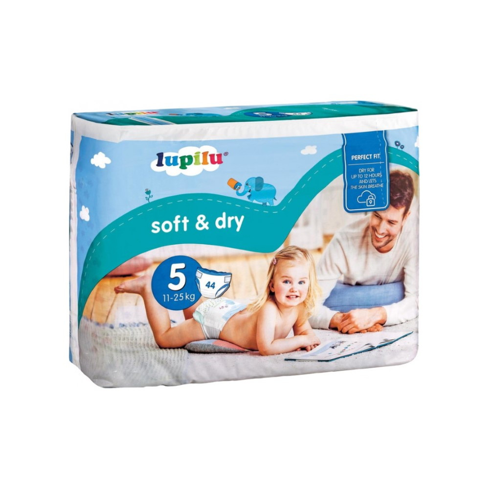 Підгузки Lupilu Soft & Dry 5 (11-25кг), 44шт, цена 200 грн. - Prom.ua  (ID#1178836228)