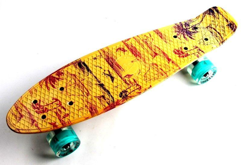 

Скейтборд Пенни борд Penny Board 22 " FISH PALM 2 Светящиеся колеса (SD PFO051)