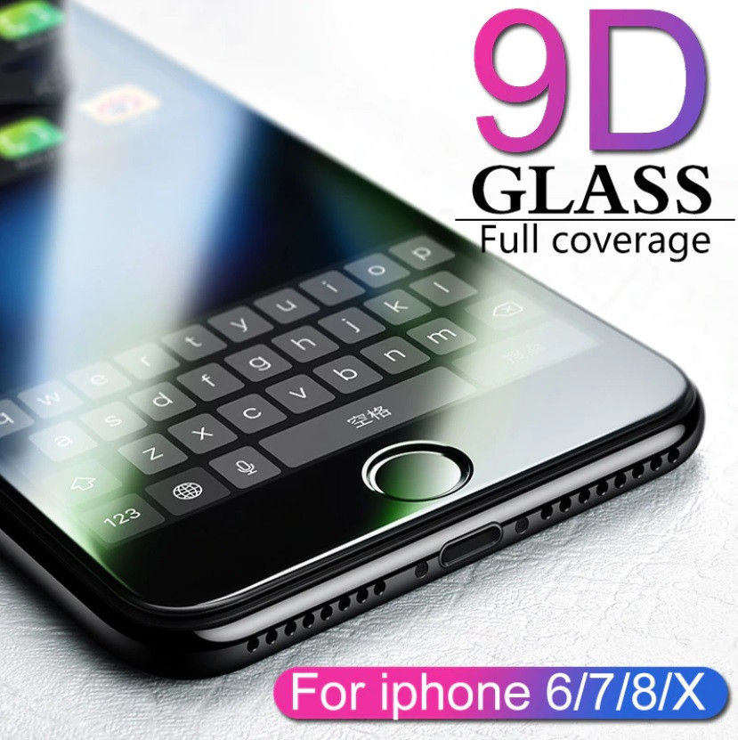 Защитное стекло 9D для Iphone X\XS Чёрное Premium качество
