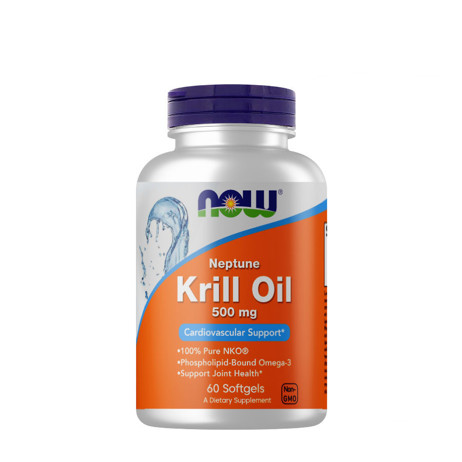 

Жирные кислоты NOW Krill Oil 500 mg, 60 капсул