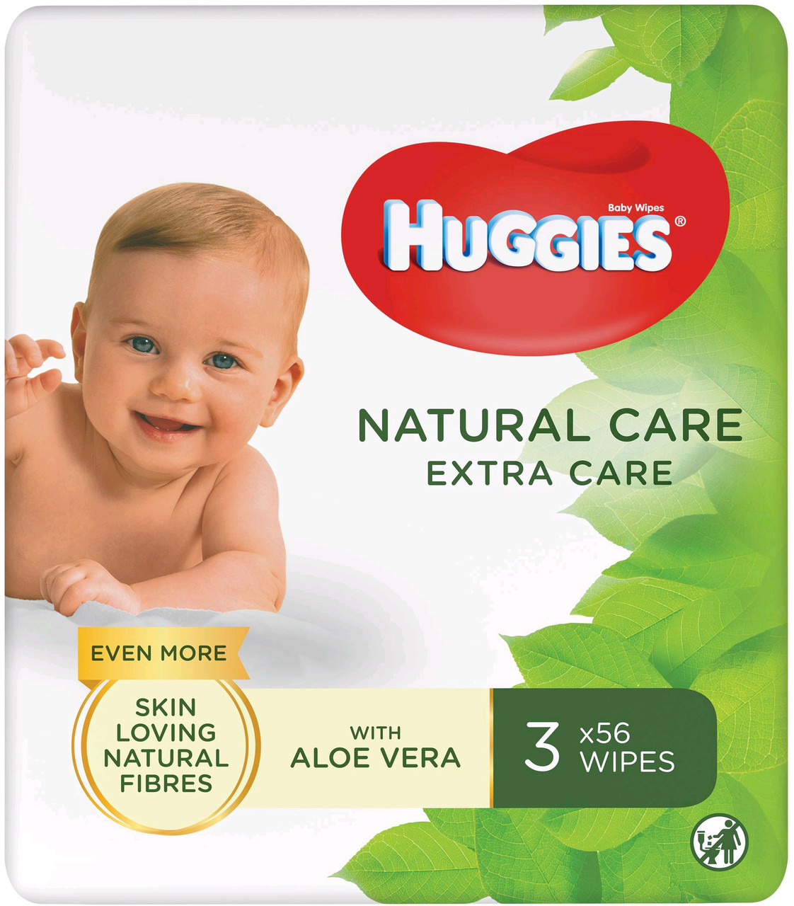 

Huggies влажные салфетки детские Extra Care 56шт (2+1 Free)