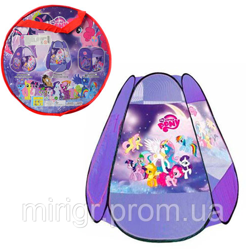 

Палатка игровая Пони My Little Pony M 5775 - 8006 (110-120-110 см) 1 вход, накидка-липучка, окна-сетки Т