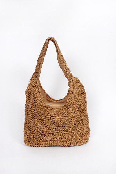 

Летняя стильная универсальная женская сумка из соломы, Капучино