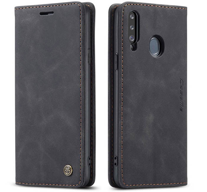 

Чехол книжка с магнитом Samsung Galaxy A20s A207 RetroMagnet Черный