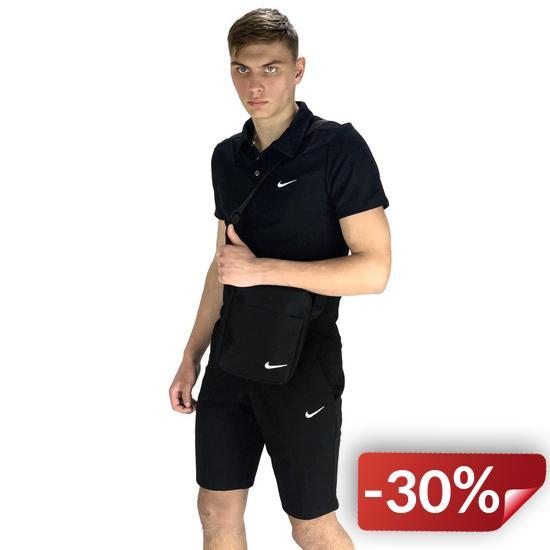 

Комплект Футболка Polo+ Шорты+ Барсетка Nike Реплика XL Черный (KomNikeBlack1/4)