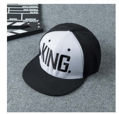 

Бейсболка снепбек Crown Jeans модель White&Black KING snapback, Как на фото