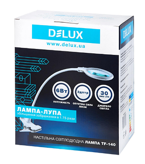 3D настільний світильник світлодіодний DELUX TF-140 білий, фото 2