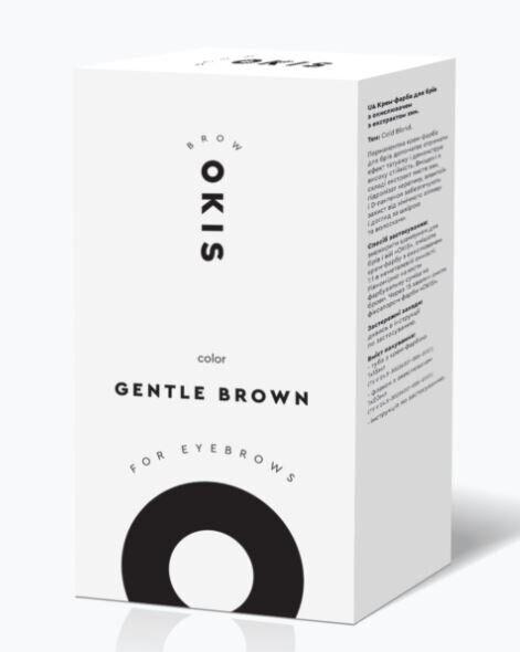 

Okis Brow Крем-краска для бровей с окислителем с экстрактом хны, Gentle brown, 15 мл