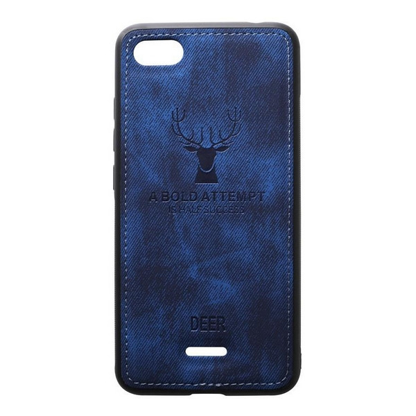 

Накладка для Xiaomi Redmi 6A TOTO Deer Shell With Leather Effect Case Dark Blue