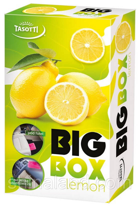 

Ароматизатор в машину, под сиденье Tasotti Big Box Lemon (Лимон) 58g (95117)