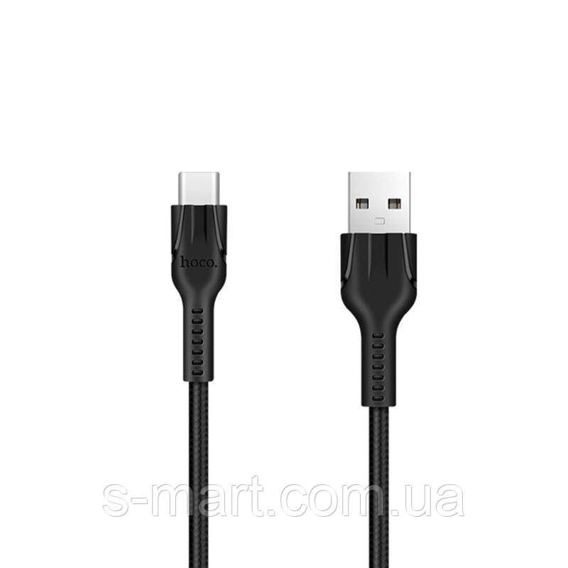 

USB Cable Hoco U31 Benay Type-C Black 1m, Черный