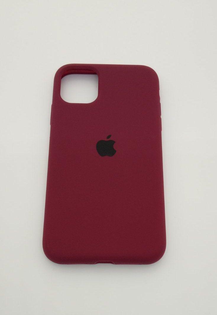 

Чехол Silicone Case iPhone 11(marsala), Бордовый