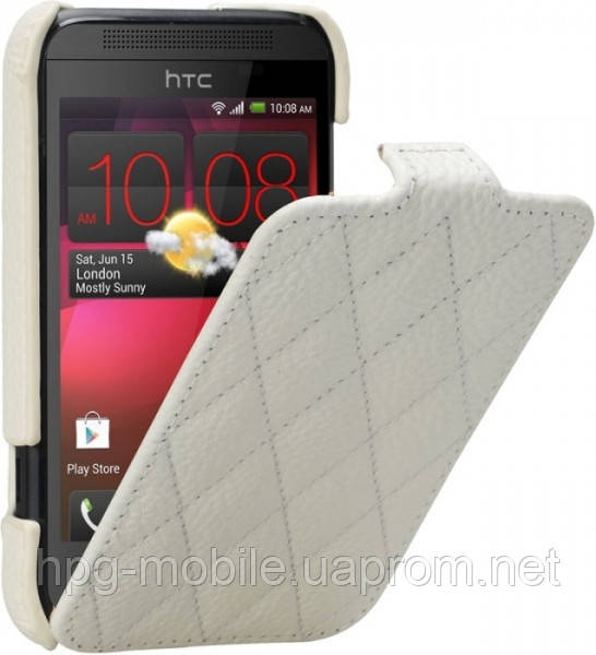 

Чехол для HTC Desire 300 - Vetti Craft flip Diamond series Белый
