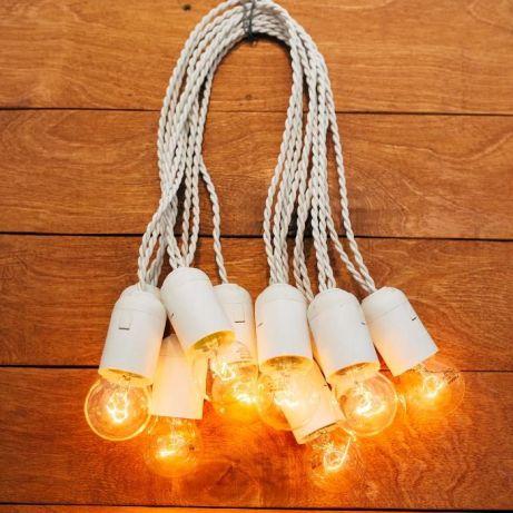 

Ретро гирлянда 9м Led 15 шт белая