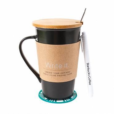 

Керамическая чашка Good Idea Starbucks с маркером 500 мл Черный (to7036i3719)