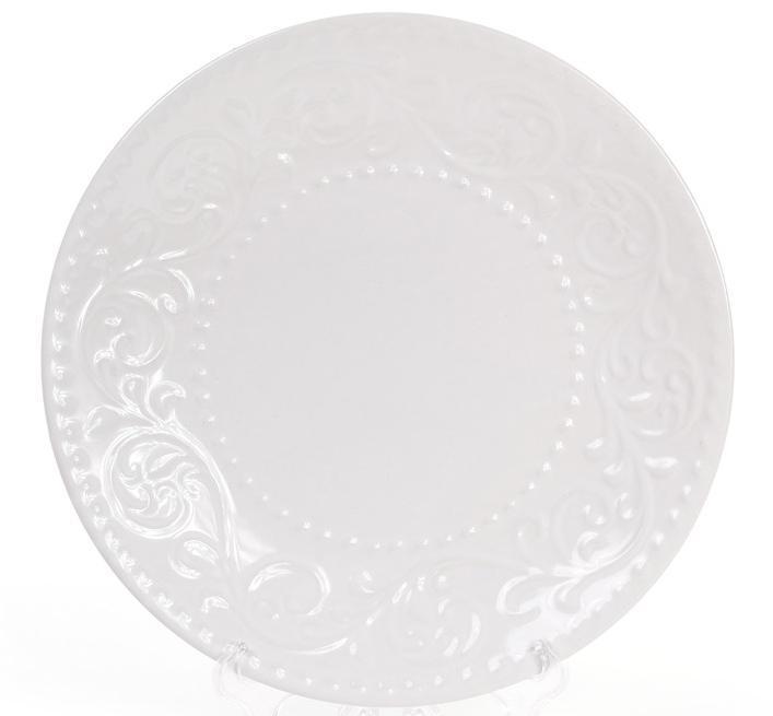 

Набор 6 десертных тарелок Leeds Ceramics 21.5 см каменная керамика Белые (psg_BD-931-191)