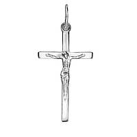 Серебряный родированный крест с распятием 7215, фото 1