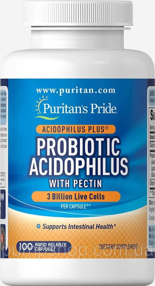 Пробиотик ацидофильный с пектином Puritan’s Pride Probiotic Acid