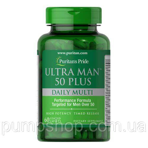 Витамины для мужчин Puritan's Pride Ultra Man 50 Plus 60 капс.