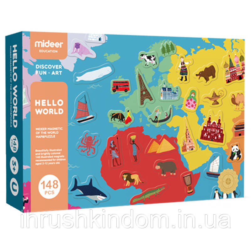 

MiDeer Магнитная книга "Карта Мира Hello World", MD1018