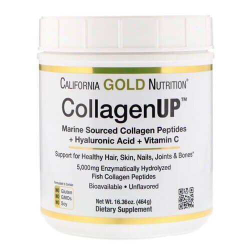 

Коллаген с добавлением гиалуроновой кислоты и витамина С, California Gold Nutrition Collagenup 5000 464 грамм