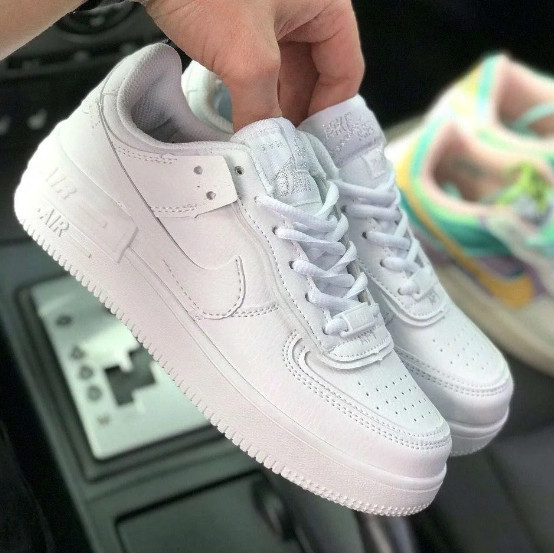 

Nike Air Force 1 Shadow White | кроссовки женские; полностью белые; осенние/весенние 40eur - 25.0cm, Белый