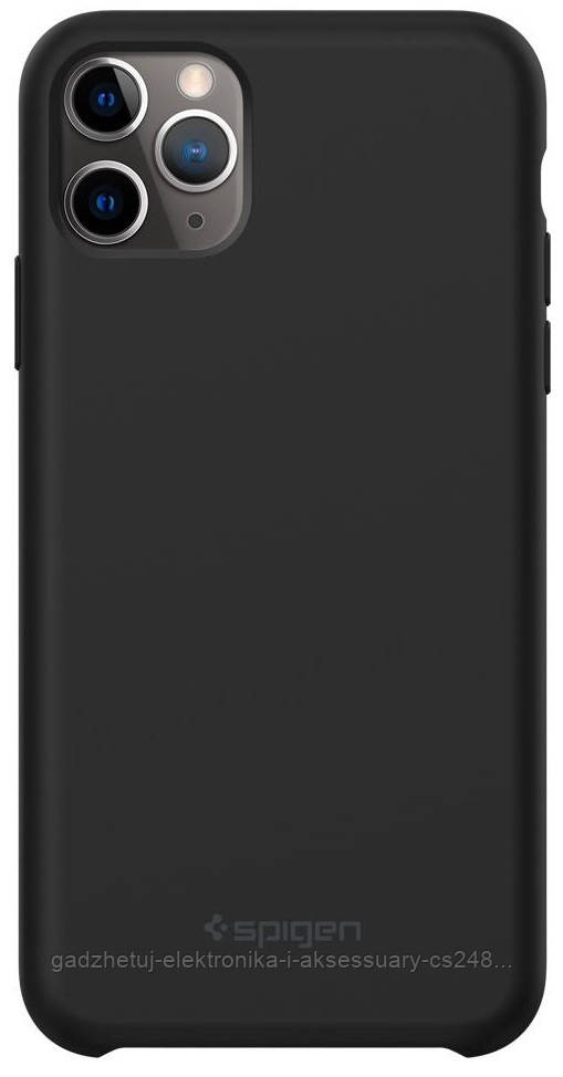 

Чехол Spigen для Apple iPhone 11 Pro Silicone Fit, Black, Чёрный