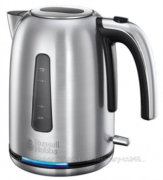 

Электрочайник Russell Hobbs 23940-70 VELOCITY, 2400 Вт, 1,7 л, голубая подсветка, нержавеющая сталь