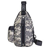 Тактична сумка-рюкзак, барсетка, бананка на одній лямці, піксель. T-Bag 448, фото 2