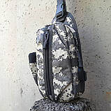 Тактична сумка-рюкзак, барсетка, бананка на одній лямці, піксель. T-Bag 448, фото 6