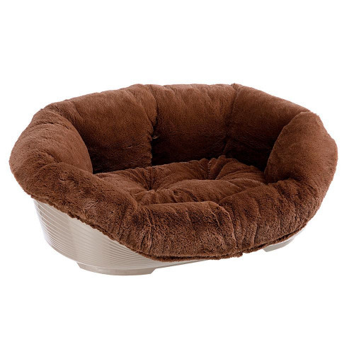 Кровать Sofa' 4 Soft Brown для собак и кошек из термопластичной смолы,