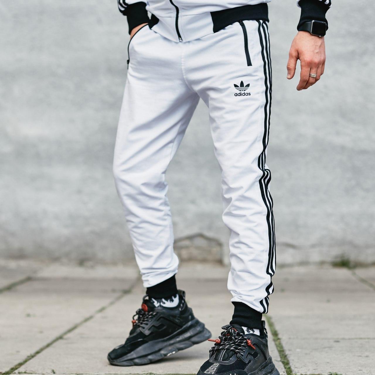 

Спортивные штаны Adidas Round white летние | ЛЮКС качетсва