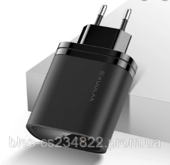 

Зарядное черное 36 вт KUULAA Quick Charger 3.0 Type-C+USB 36W EU black