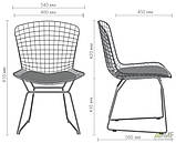 Дизайнерський металевий стілець Rubi, чорний., фото 6