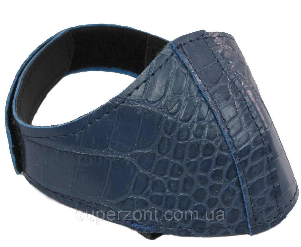 Автопятка кожаная для женской обуви синяя под рептилию 608835-9