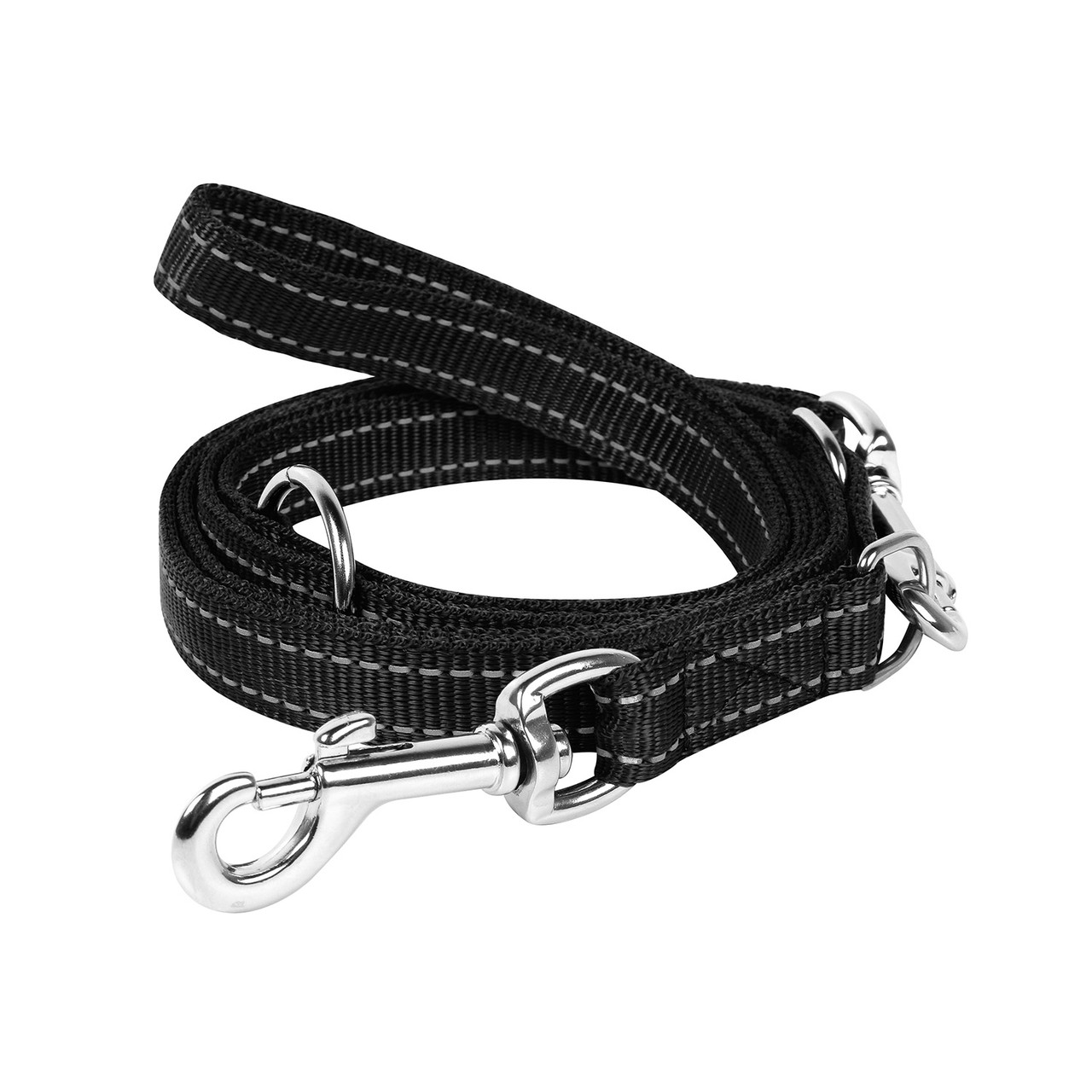 

Поводок-перестежка Серия DOG Extreme нейлон двойной черный 110, 140, 180 (43291)