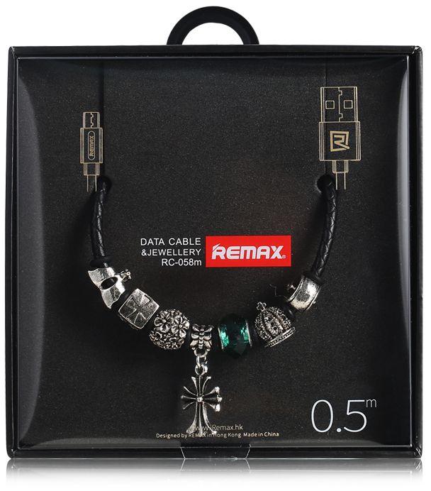 

Кабель USB Remax Jewellery Micro USB Cable 0.5M Black (RC-058m)