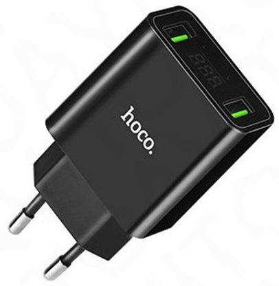 

Сетевое зарядное устройство Hoco C25A Cool Double Port Black (EU)