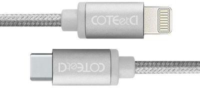 

Кабель USB Coteetci M38 Type-C to Lightning Cable 1.2m Silver (CS2151-TS)