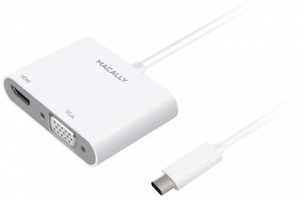 

Адаптер (переходник) Macally USB Type-C - HDMI/VGA Adapter Series White (UCVH4K)