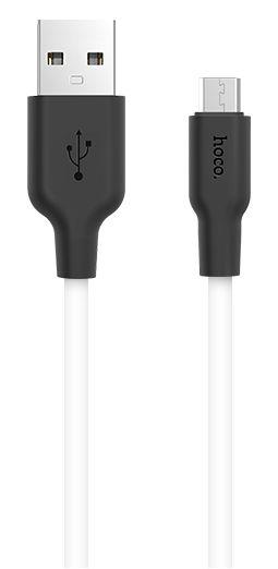 

Кабель USB Hoco X21 Silicone Micro USB Cable Black / White