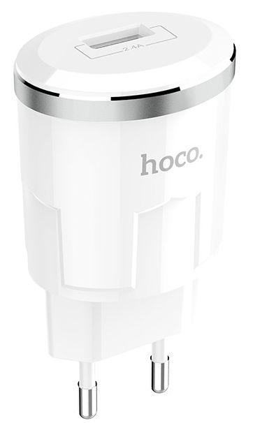 

Сетевое зарядное устройство Hoco С37А Charger 1 USB 2.4A White