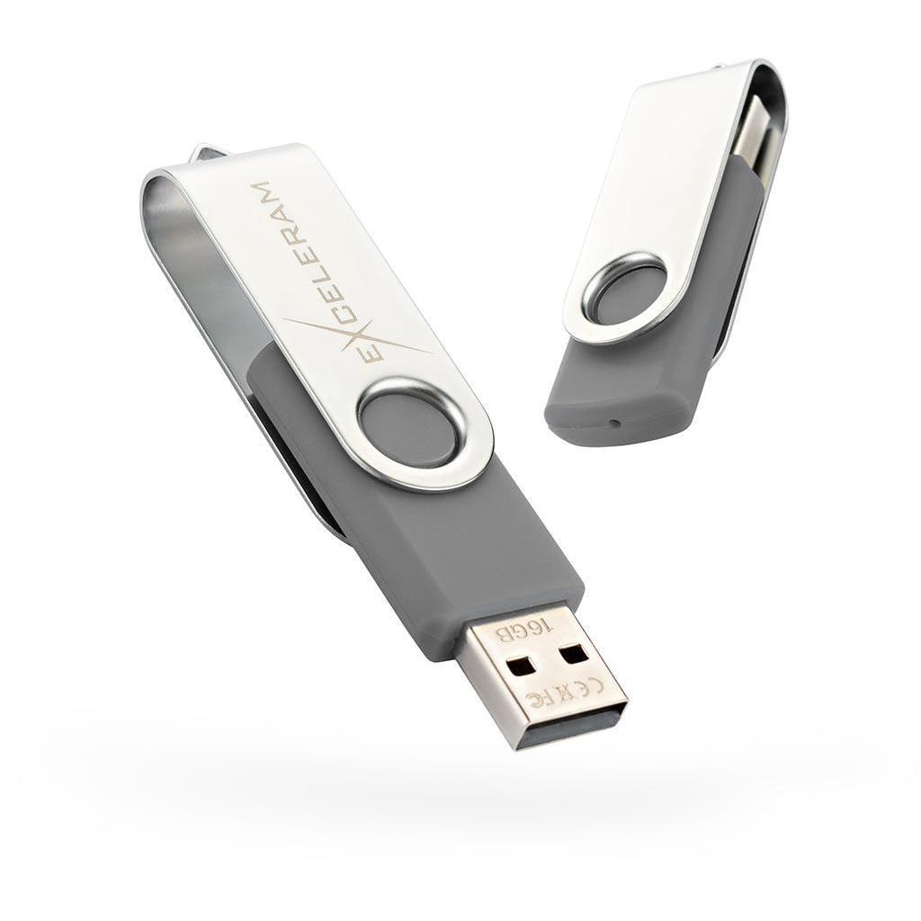 

Флешка USB Exceleram 16GB P1 Series USB 2.0 (EXP1U2SIG16) Silver/Gray