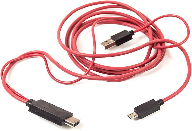 

Кабель PowerPlant micro USB - HDMI + USB, 2.0m, (MHL), Blister