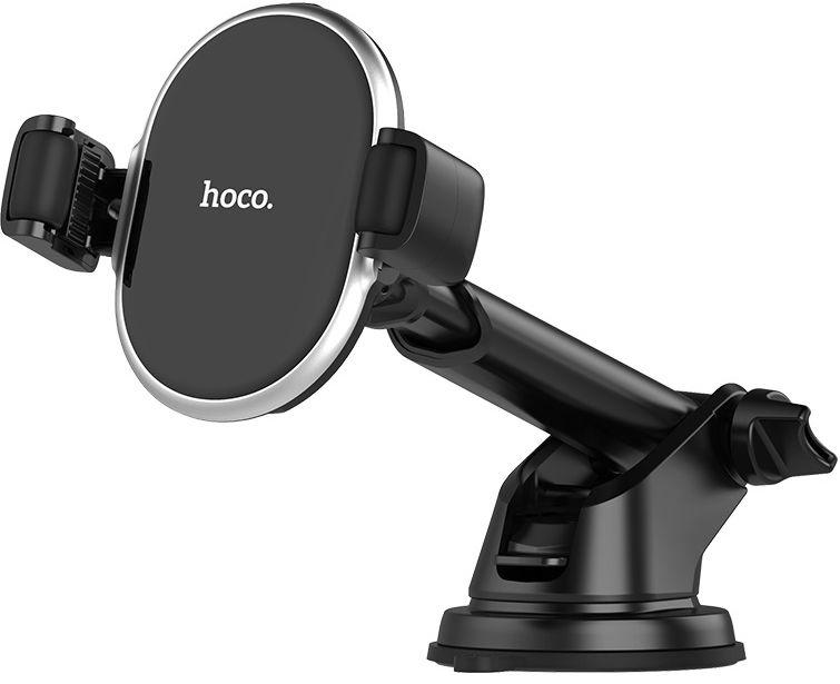 

Автодержатель с беспроводной зарядкой Hoco S12 + Wireless Black/Steel