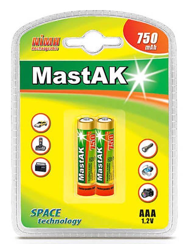 

Аккумуляторы и батарейки MastAK AAA (R03) 750mAh Ni-Mh 2шт